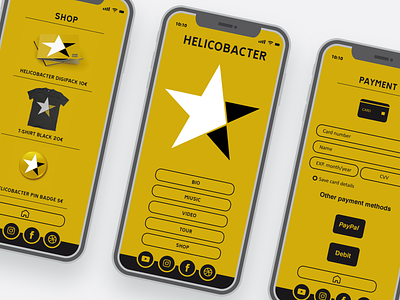 HELICOBACTER Band. User interface project branding design drawing graphic design illustration logo ui vector