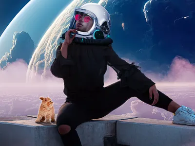 SPACE GIRL | MANIPULATION artwork creative design design graphic design man