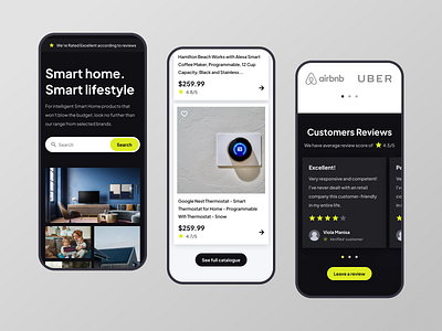 Smart Home Ecommerce Website – Mobile version desktop e commerce ecommerce mobile online store responsive shop shopping technology ui ux web web design web ui webdesign website