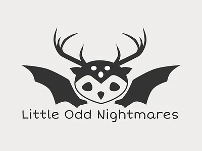 Little Odd Nightmares Logo bat custom logo deer design illustration logo monster owl sculpture vector