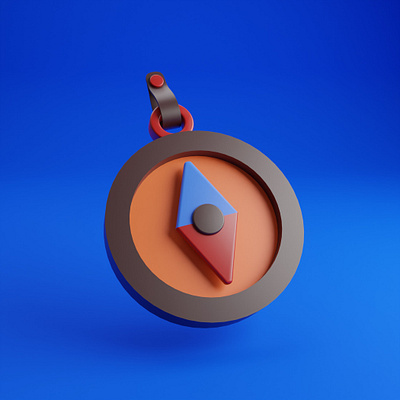 Compass 3D Illustration 3d adventure backpack blender character design hiking illustration