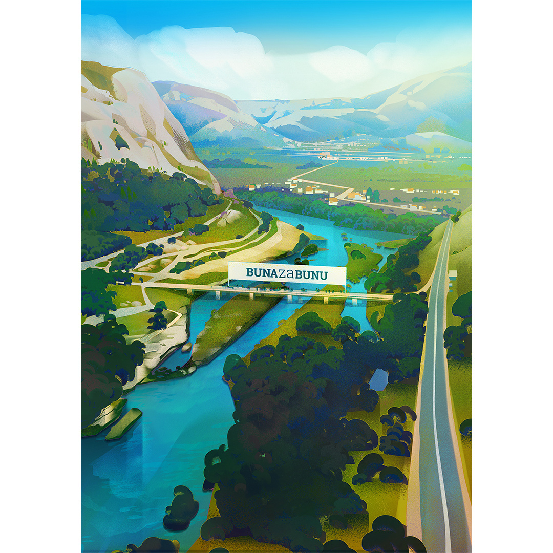 Buna za Bunu environment forest illustration mountain nature photoshop river travel
