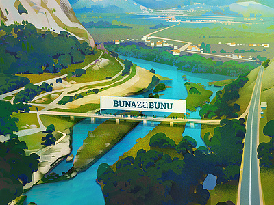 Buna za Bunu environment forest illustration mountain nature photoshop river travel