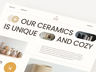 Ceramic Handmade Landing Page ceramic ceramics clean cream decoration design ecommerce furniture interior landing landing page marketplace minimalist modern page professional retro ui warm