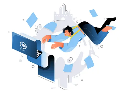 Writing a script castle character design document flat float geometrical girl gradient illustration imagination laptop line lineart minimal monochrome paper script vector woman