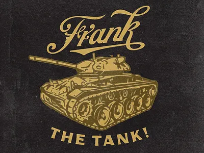 Frank the Tank angonmangsa badge design badges brand branding design explore graphicdesign hand drawn illustration lifestyle merch merchandise outdoor patriot streetwear tank tshirt type vector