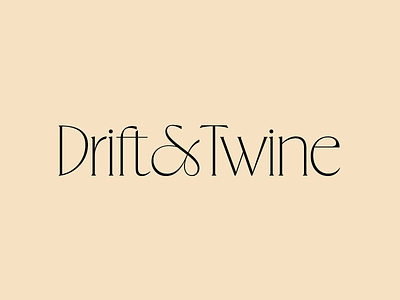 Drift&Twine ampersand brand cord drift driftwood logo macrame textiles thread twine typography