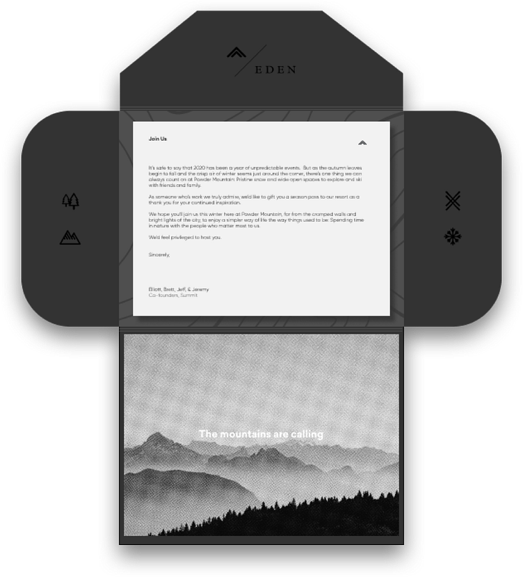 Summit Powder Mountain VIP Mailer by Jeremy Schwartz on Dribbble