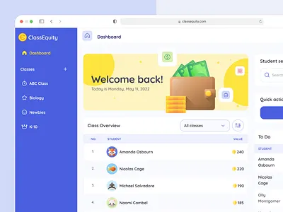 Class Equity - Educational Platform casestudy children clean design flat design graphic design kids platform ui uiux vibrant