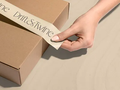 Drift&Twine Packaging Tape box brand drift logo macrame packaging tape twine typography