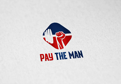 Pay The Man design logo man pay power power lifting