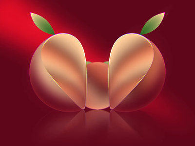 117 🍊 2d aftereffects animation circle design fruit leaf loop motion orange red