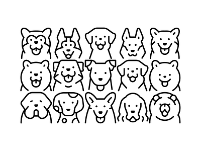 WOOF! Pets Icons (Dogs) - Ultimate by Streamline branding cute design dogs flat freebies icons illustration illustrator logo minimal pets ui vector web