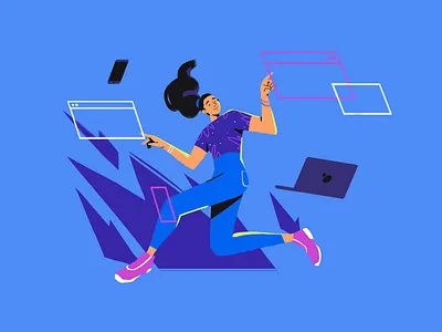 On Fire best branding character design fire girl graphic header ideas illustration illustrator logo monday spot ui ux vector webdesign