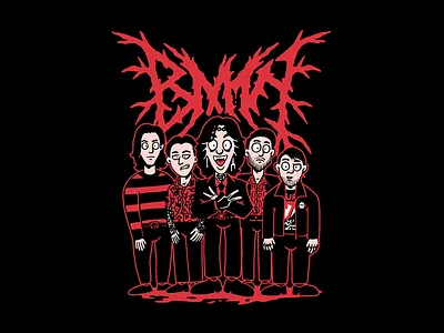 BMTH - CARTOON BAND bmth bring me the horizon cartoon comic illustration