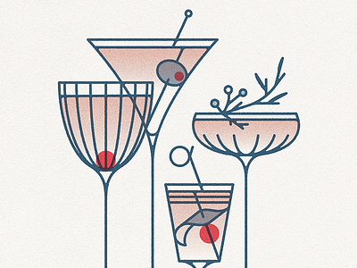 Cocktails Composed alcohol bartending cocktail coupe garnish gin glassware highball illustration illustrator liquor manhattan martini negroni old fashioned print risograph vector vodka whiskey