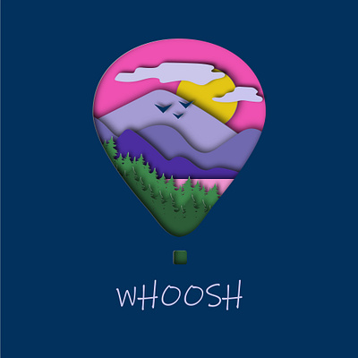 Hot air baloon logo branding dailylogochallenge design graphic design illustration logo typography vector