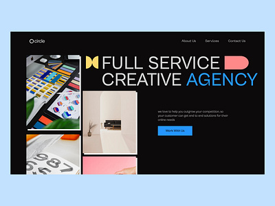 Agency Website Hero UI agency website clean color theory design design inspirations hero section homepage illustration landing page product design typography ui ui design user interfaces uxdesign visual design web design website design