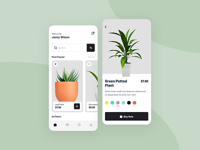 Plant App Design Concept plant concept ui uiuxdesign