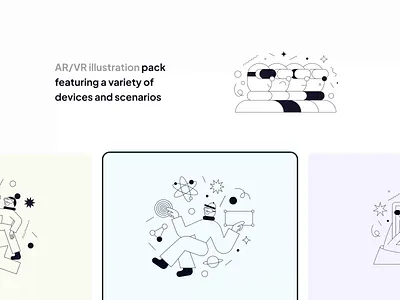 Futuristic Illustration Kit ar characters design illustration vector vr