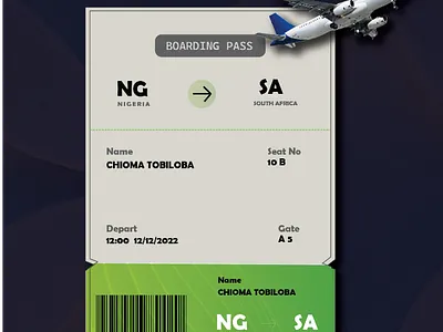 Boarding pass dailyui