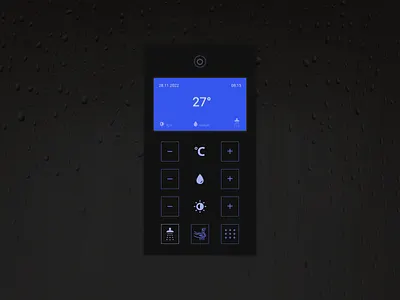 Touch Panel for Smart Shower design graphic design illustration typography ui ux