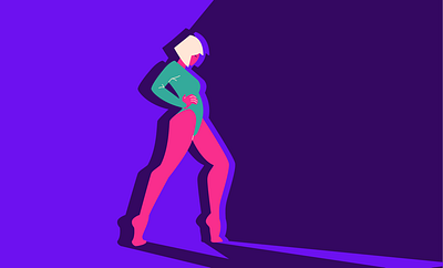 The Woman design flat illustration poster vector woman