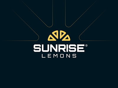 Sunrise Lemons balance brand branding design fruit fruits graphic design lemon lemons logo mirrored modern simple sun sunrise vector