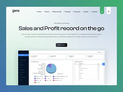 Accounting Landing for App to be made by Gen Z Technologies branding design graphic design it company website logo ui ux website