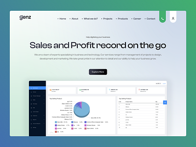 Accounting Landing for App to be made by Gen Z Technologies branding design graphic design it company website logo ui ux website