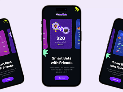 Splash Screen for 1v1 betting app ai bets betting gambling mobile app splash screen ui