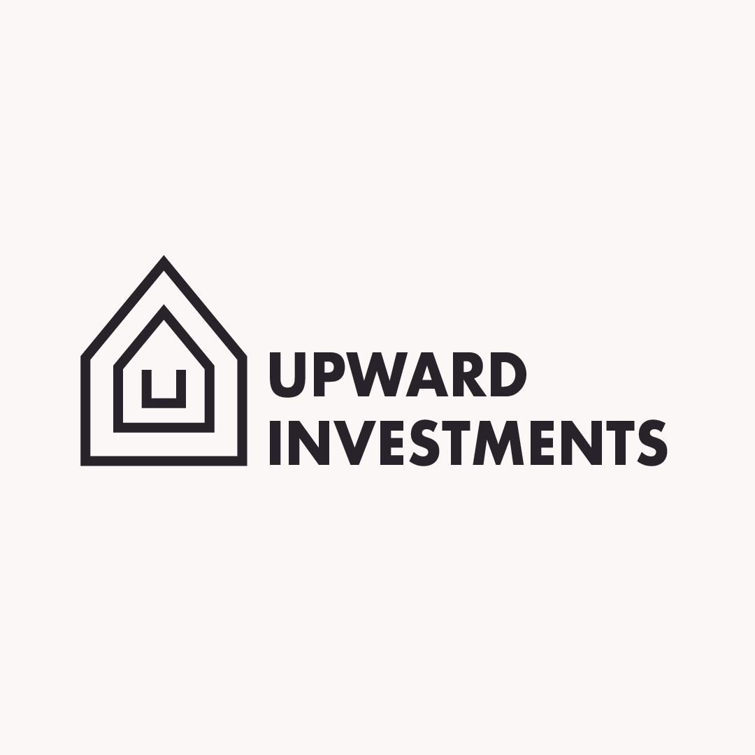 Upward Investments graphic design house logo logo real estate u logo