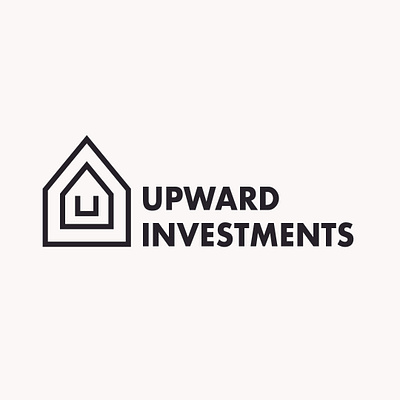 Upward Investments graphic design house logo logo real estate u logo