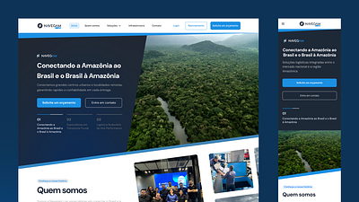 Landing Page Navegam Log Design amazon landing page logistic ui ux