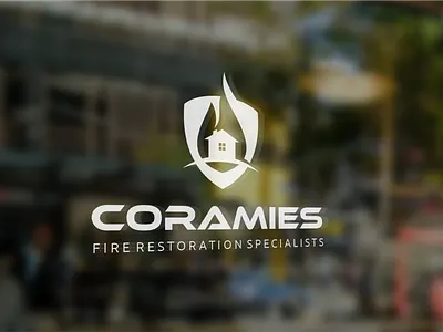 Combination of Anti-Fire Logos branding fire graphic design house logo minimalis shield simple wildfire