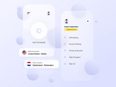 VPN Mobile App Design design ui ux