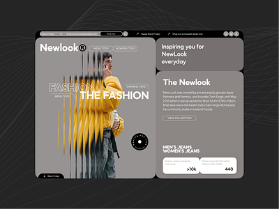 NewLook Website Design apparel brand clothing collection ecommerce fashion home page interface landing landing page lookbook merch online shop shop shopping store streatwear style ui webdesign