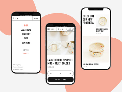 Ceramic and design studio redesign concept. concept design ecommerce mobile shop store ui uidesign webdesign