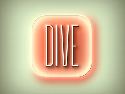 DIVE Bar Button Sign retro