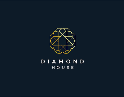 Diamond Shape Real Estate logo brand branding creative design designs diamond graphic design illustration logo logotype luxury modern real estate vector