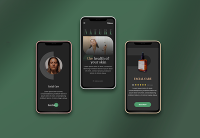 Landing page design for cosmetic product branding design mobile ui ux