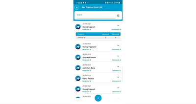 Pure Pani Transaction list