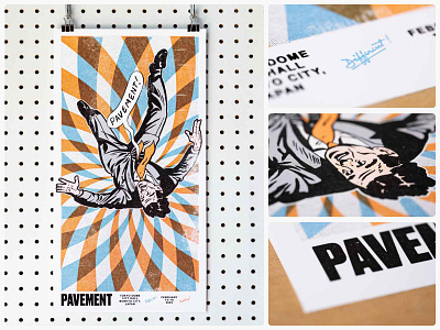 Pavement band poster band comics design grain graphic design hypnotic illustration pavement poster risograph screenprint