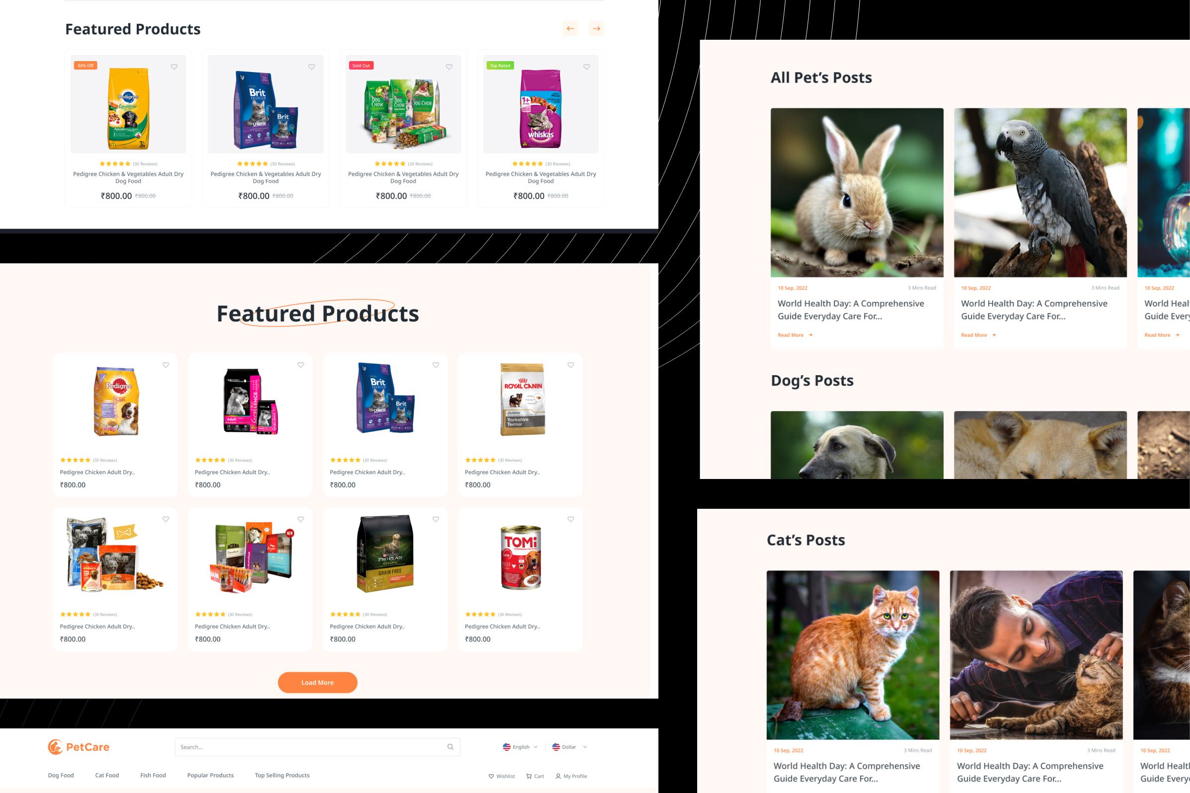 Pet Food site by Madbrains Technologies LLP on Dribbble