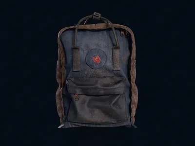 CGI. 3D Dirt Backpack "Lady Bug" Texturing 3d design graphic design