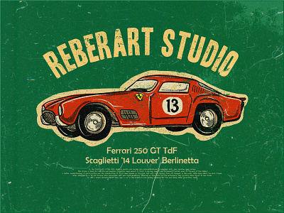 FERRARI 250 GT by Rebelart Studio branding design graphic design illustration logo typography vector