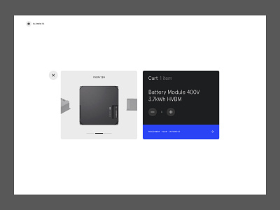 Arrival Elements Cart Concept design ui ux web website