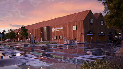 Montopolis Grocers: Streetview 3d arch architecture archviz blender cycles design photoreal photorealism visualization viz