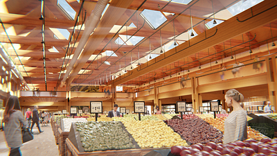 Montopolis Grocers: Interior arch architecture archviz blender construction cycles design grocery photoreal photorealism render visualization viz