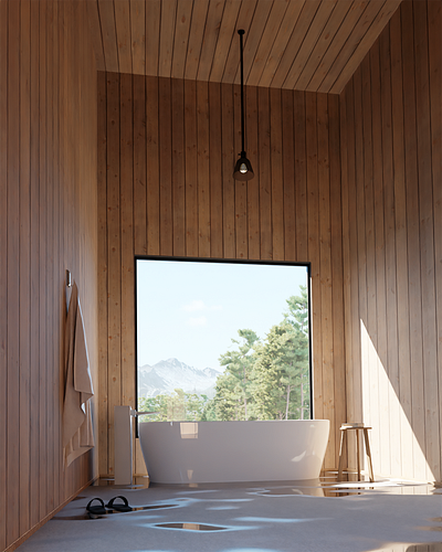 Spa Interior arch architecture bath blender concept cycles design designer environment mountains render spa visualization viz